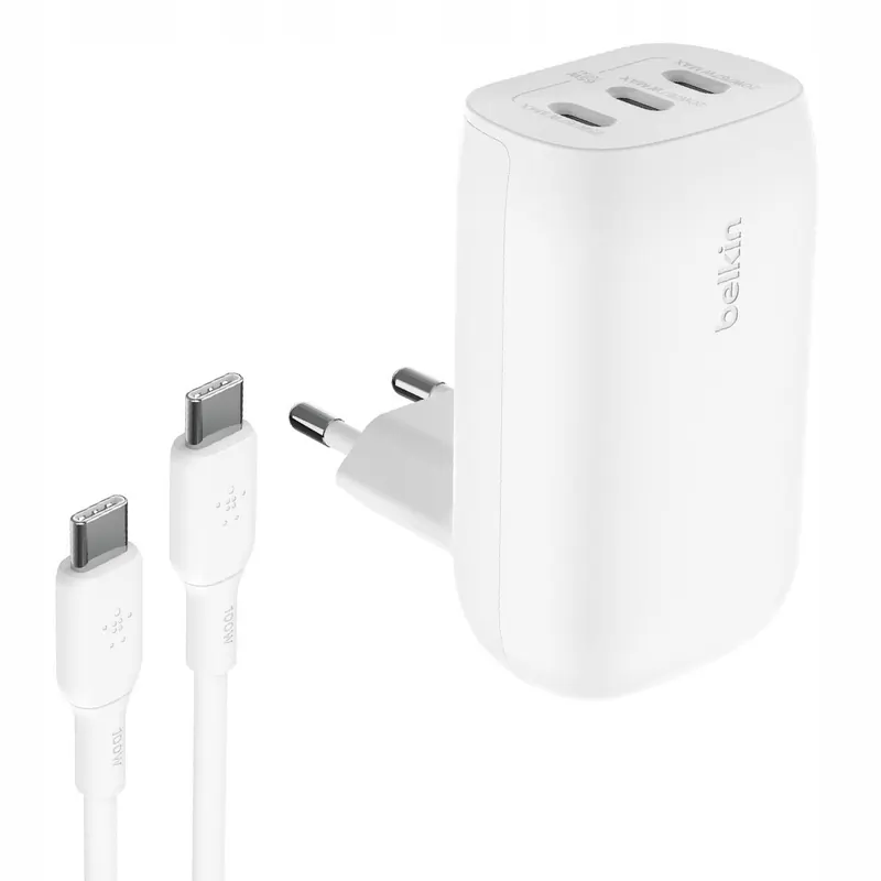 Belkin Uhlová nabíjačka s 3 portami Usb-c Pps 67 W, kábel Usb-c