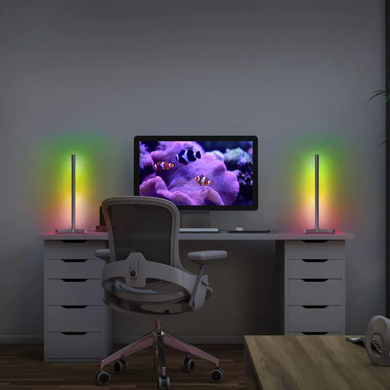 Lampa stołowa OSRAM SMART+ WiFi CORNER MAGIC, srebrna, 43 cm RGB