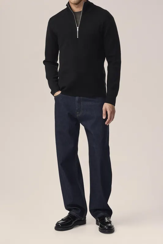 NN.07 Harald Half Zip 6530 Black Maat: M | Sweaters Outlet | Heren | Zwart
