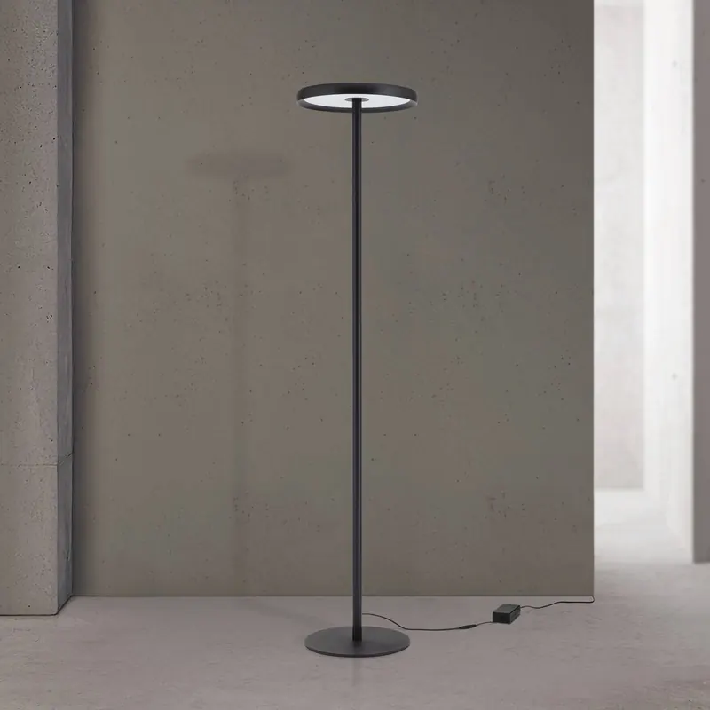 Lampa stojąca LED KANT, czarna, wysokość 185 cm, CCT, ściemniany w górę/w dół