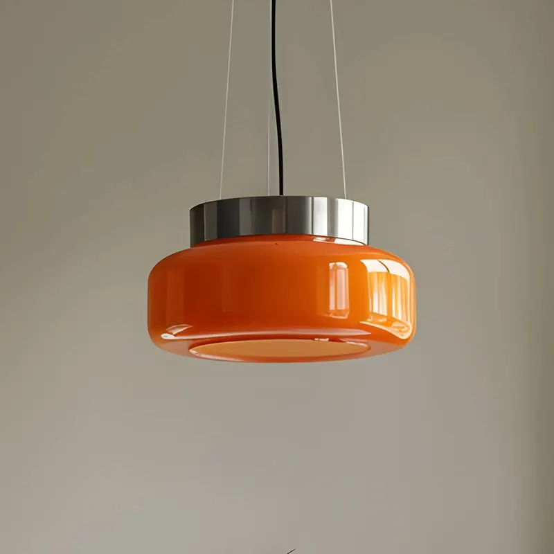 Żyrandol BonBon, pomarańczowy, Ø 25 cm, szkło