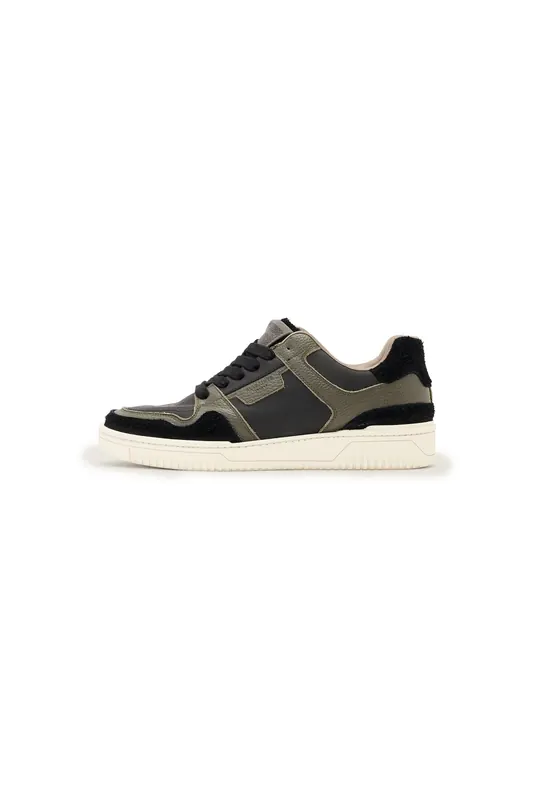 AllSaints Regan Plus Low Top Black/sage Green Maat: 45 | Sneakers Outlet | Heren | Zwart