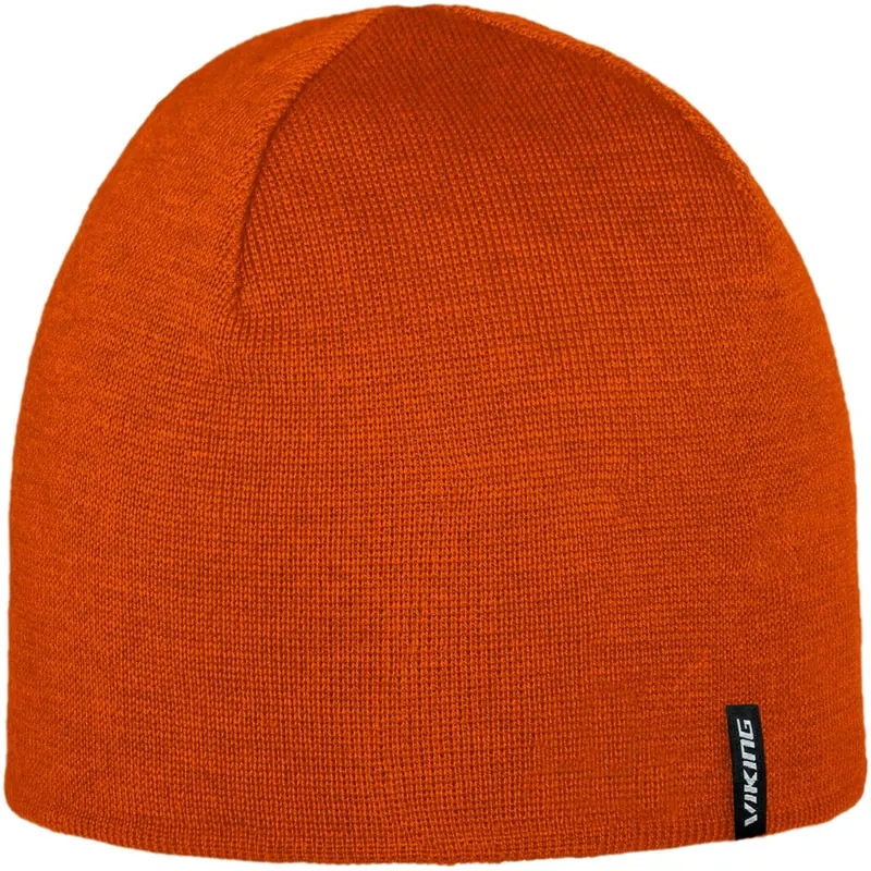 VIKING NOMRA 2.0 czapka zimowa unisex z wełny merino pomarańczowa