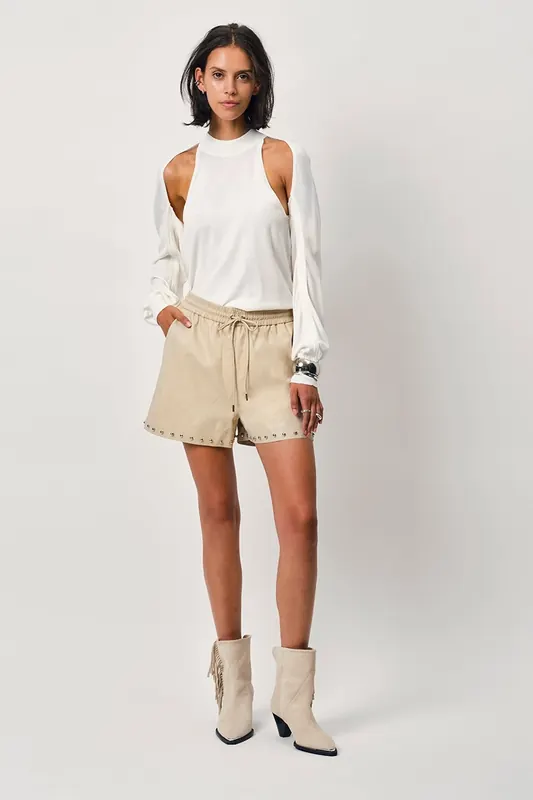Dante6 Vangie Bolero & Halter Twinset Milk White Maat: S | Longsleeves Outlet | Dames | Wit
