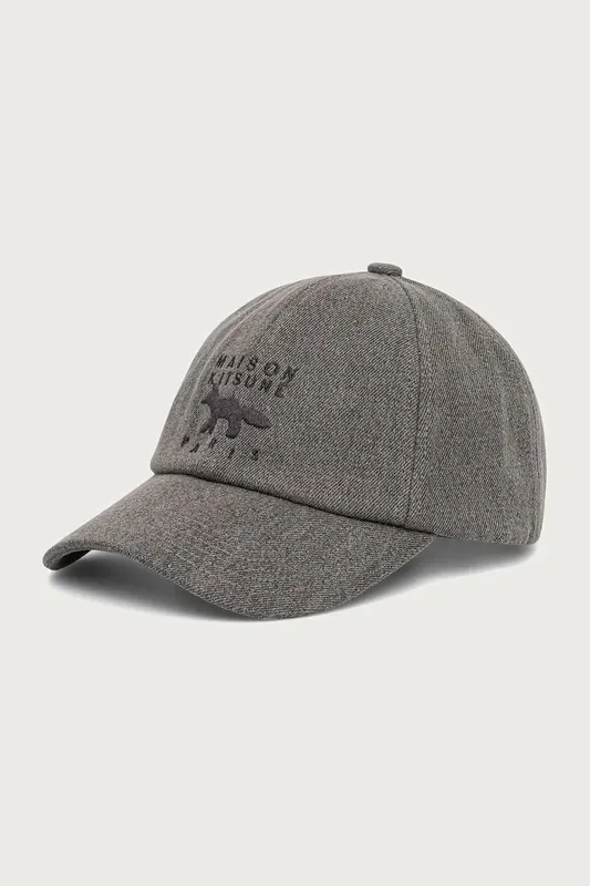 Maison Kitsuné  Profile Fox czapka bejsbolówka jeansowa