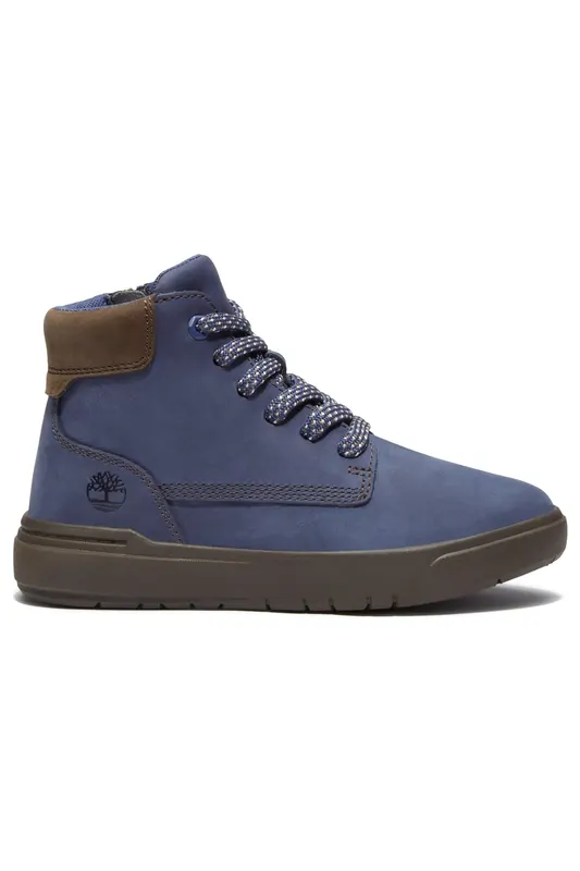 Timberland Mid Lace Up With Zip Sneaker Dk Blu Nubuck Maat: 25 | Schoenen Outlet | kids | Blauw