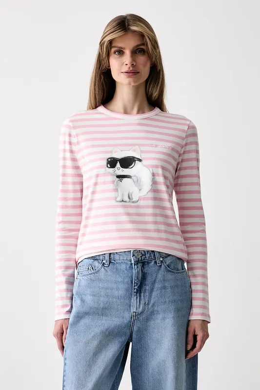 Karl Lagerfeld longsleeve damski bawełniany IKON