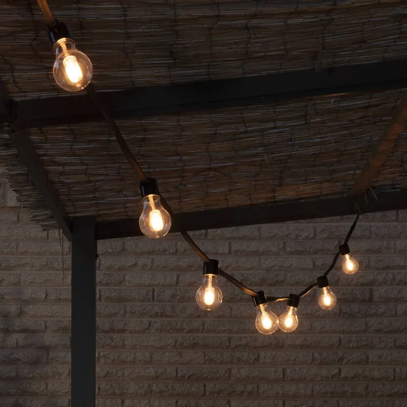 Łańcuch świetlny LED zasilany energią słoneczną, 6,2 W, kolor bursztynowy,