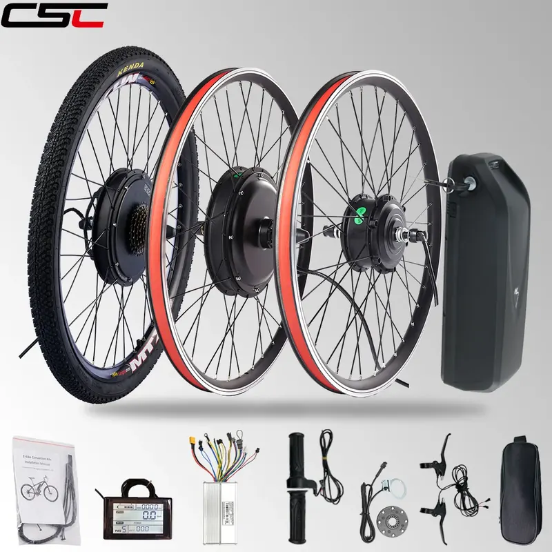 Zestaw do konwersji roweru elektrycznego CSC 36V 250W 350W 500W e-bike Przedni Tylny Zestaw 48V 1000W 1500W rower elektryczny MTX Silnik w piaście koła