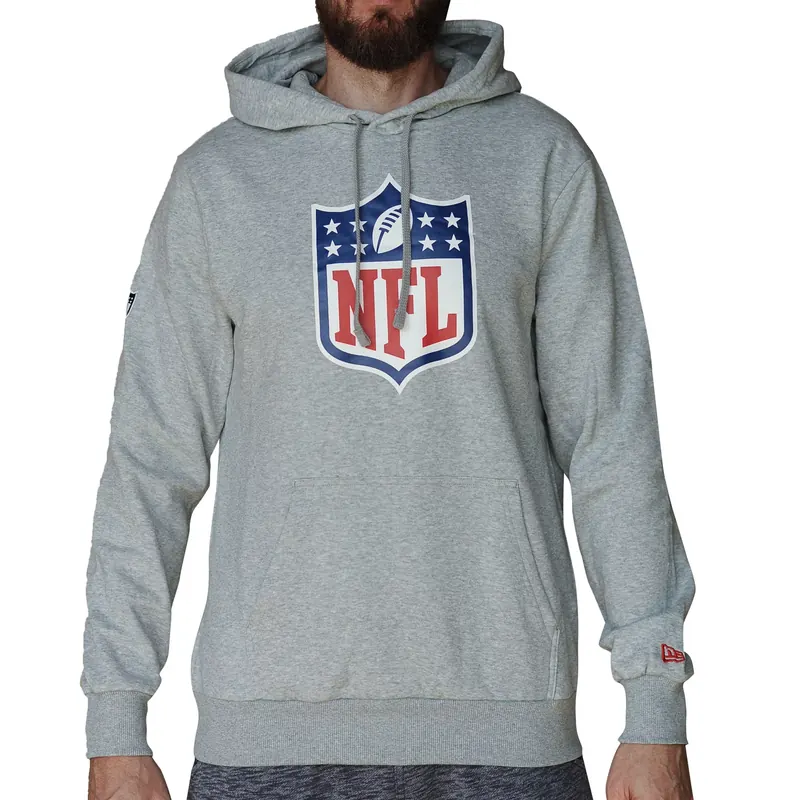 New Era NFL Generic Logo Hoodie 60416768, Męskie, Szare, bluzy, bawełna, rozmiar: XL
