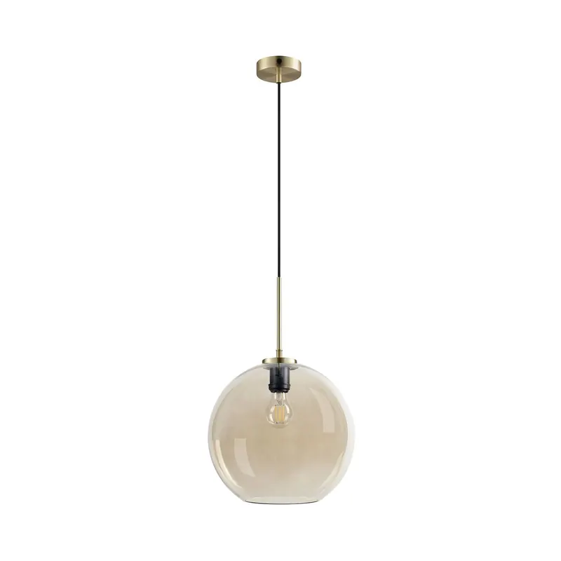 Lampa wisząca Dyberg Larsen Loop 30 cm bursztyn/mosiądz