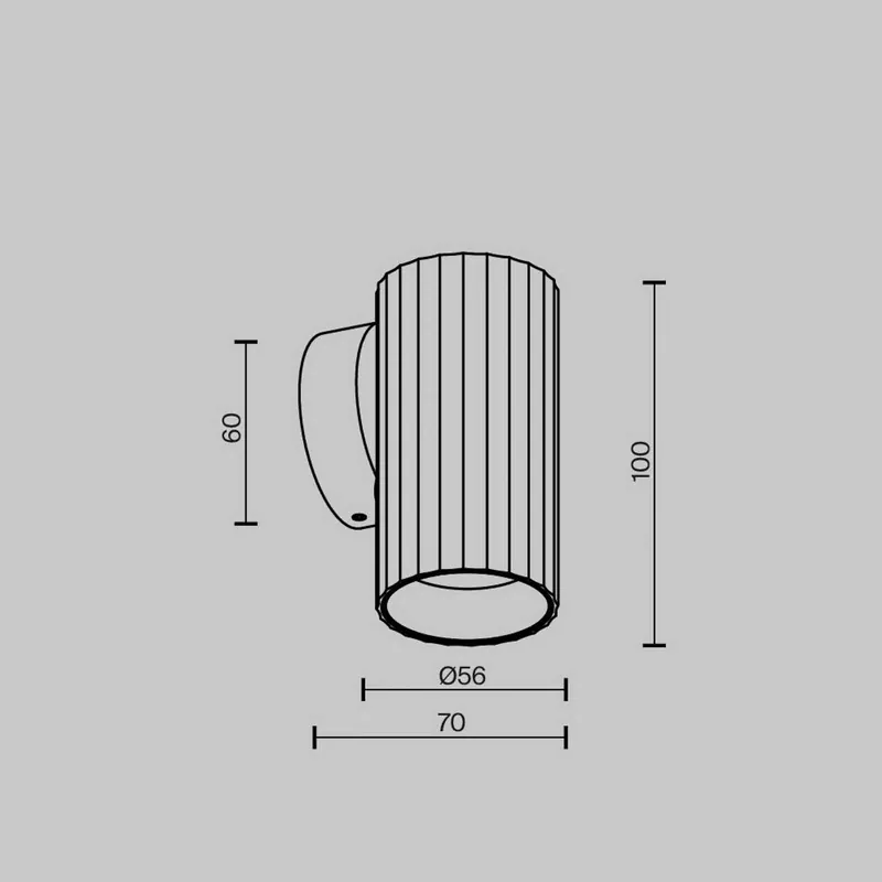 Maytoni lampa ścienna Calipso, czarny 1 x GU10 Wysokość 10 cm Metal