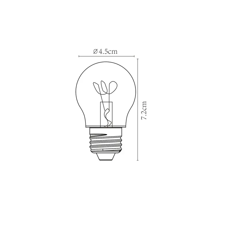 Żarówka LED E27 G45 3W bursztynowa 2200K ściemniana