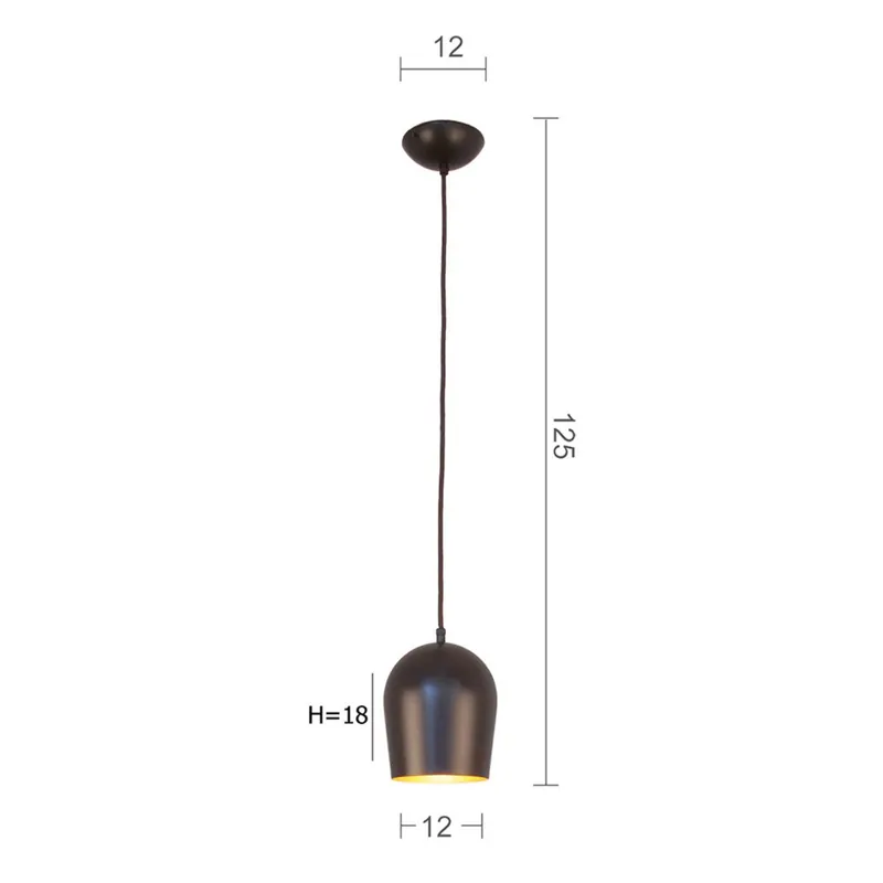 Menzel Solo Glo12 lampa wisząca brązowo-czarna