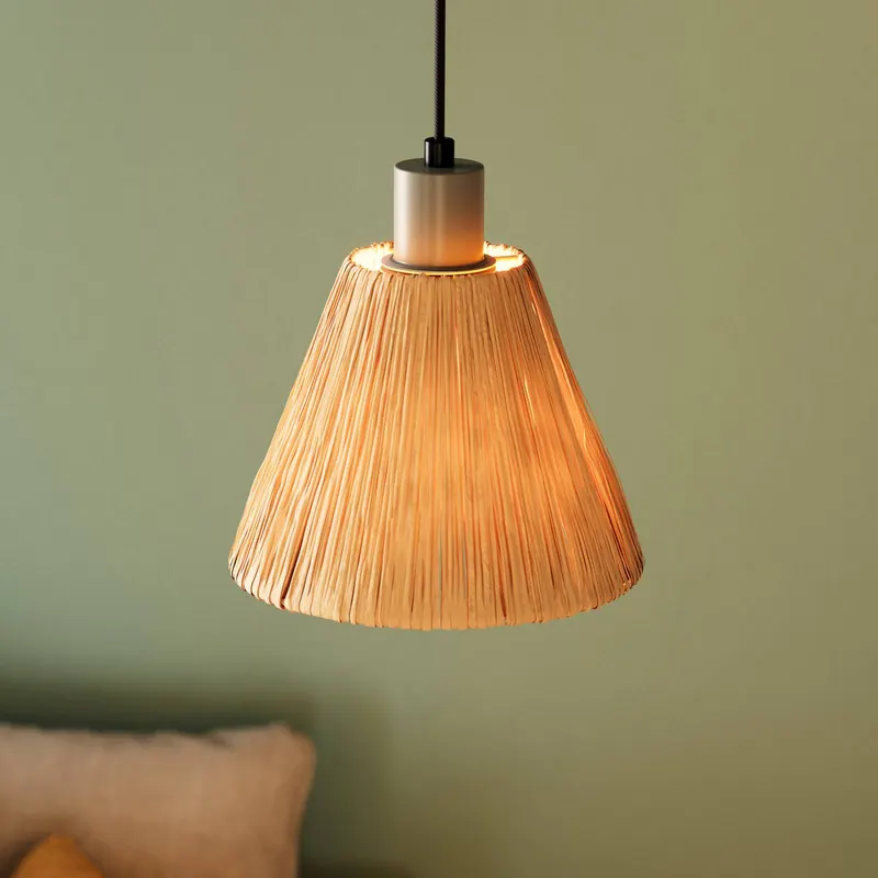 Żyrandol OSRAM Decor Raffia, 1-punktowa, rafia, kolor naturalny
