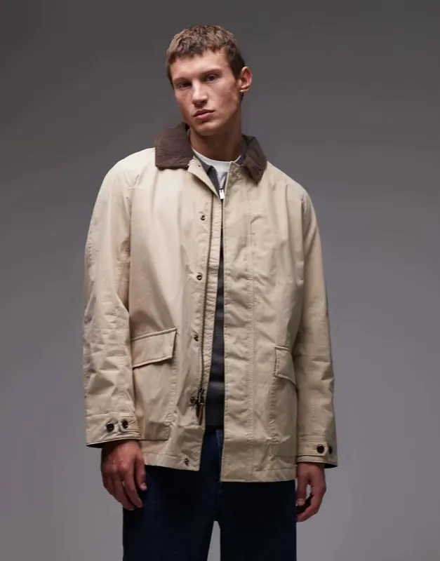 Timberland Beżowa Kurtka Zamek Kołnierz B23__M