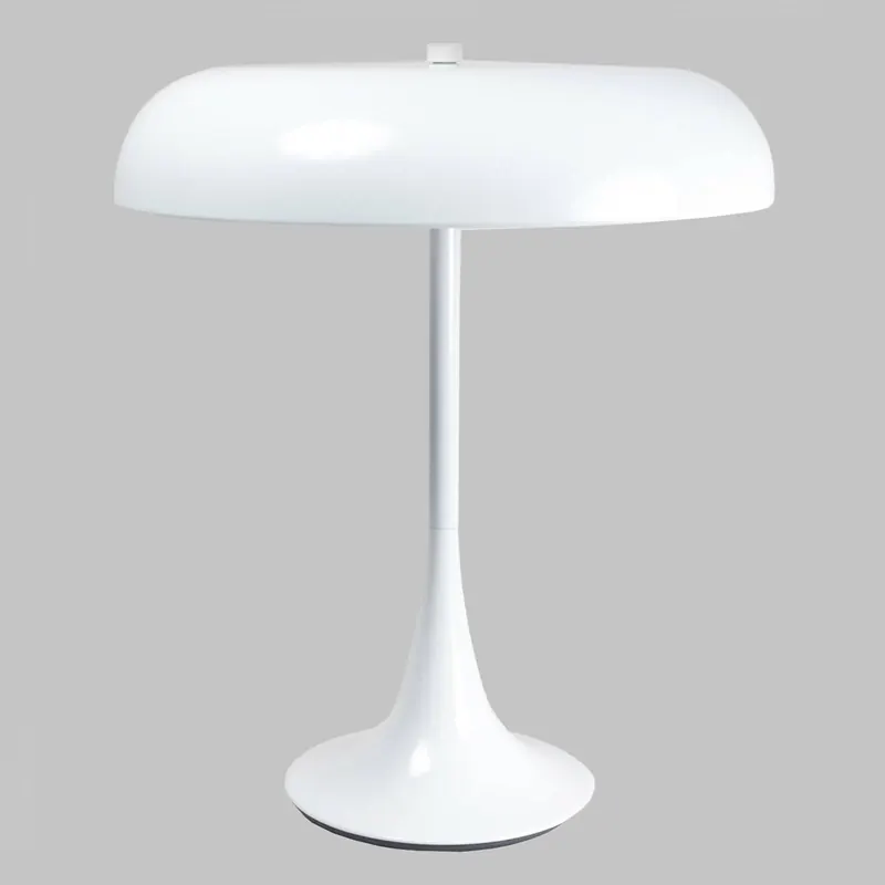 Lakierowana na biało lampa stołowa Madison