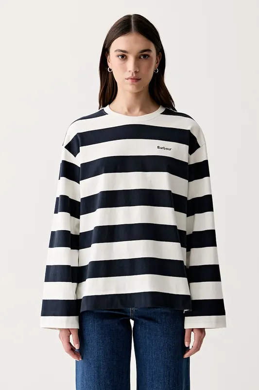 Barbour longsleeve damski bawełniany Cartmel