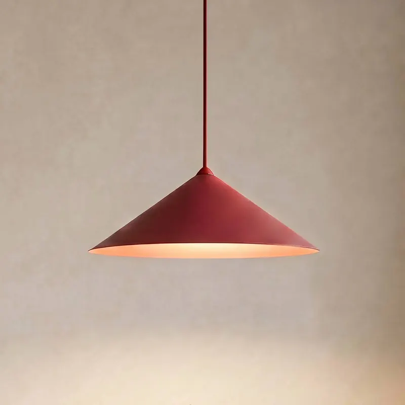 Żyrandol Lume L, bordowa, metalowa, Ø 40 cm, GX53