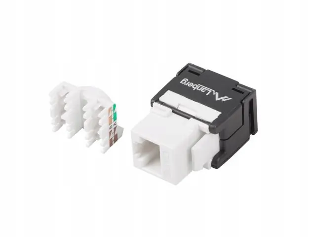 Lanberg Moduł Keystone RJ45 Gniazdo Lsa Beznarzędziowy Utp CAT6A 180