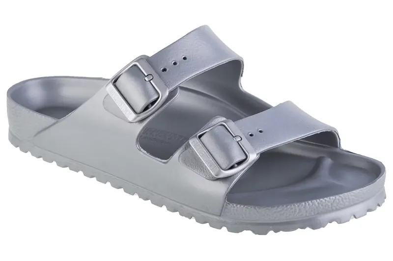 Birkenstock Arizona 1003490, Męskie, Srebrne, klapki, syntetyk, rozmiar: 43