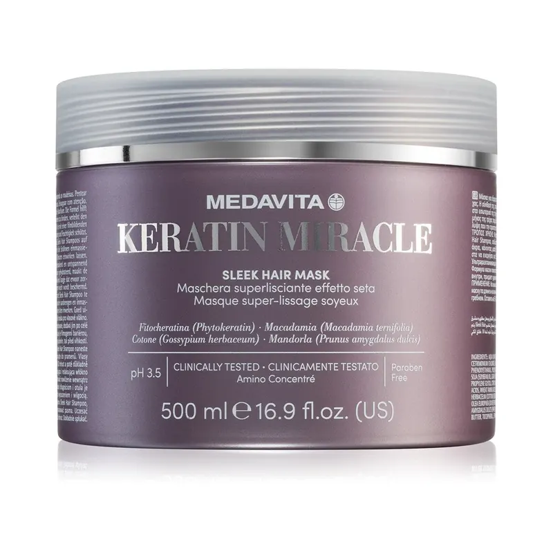 Medavita Keratyna Cudowna elegancja maschera nawilżająca prostownica 500 ml