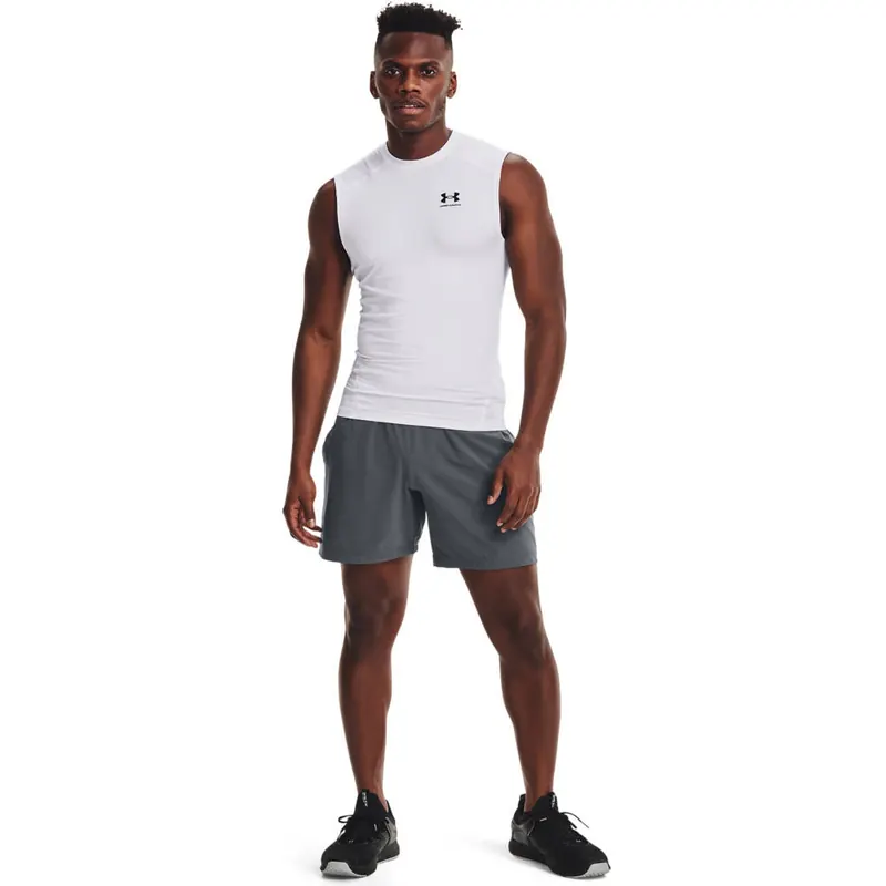 UNDER ARMOUR koszulka na siłowinię męska UA HG Comp SS biała (XXL)