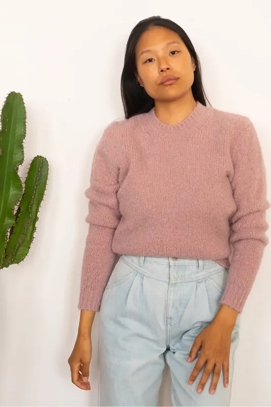 TWOTHIRDS Kythira Knit Soft Pink Maat: M | Longsleeves Outlet | Dames | Roze