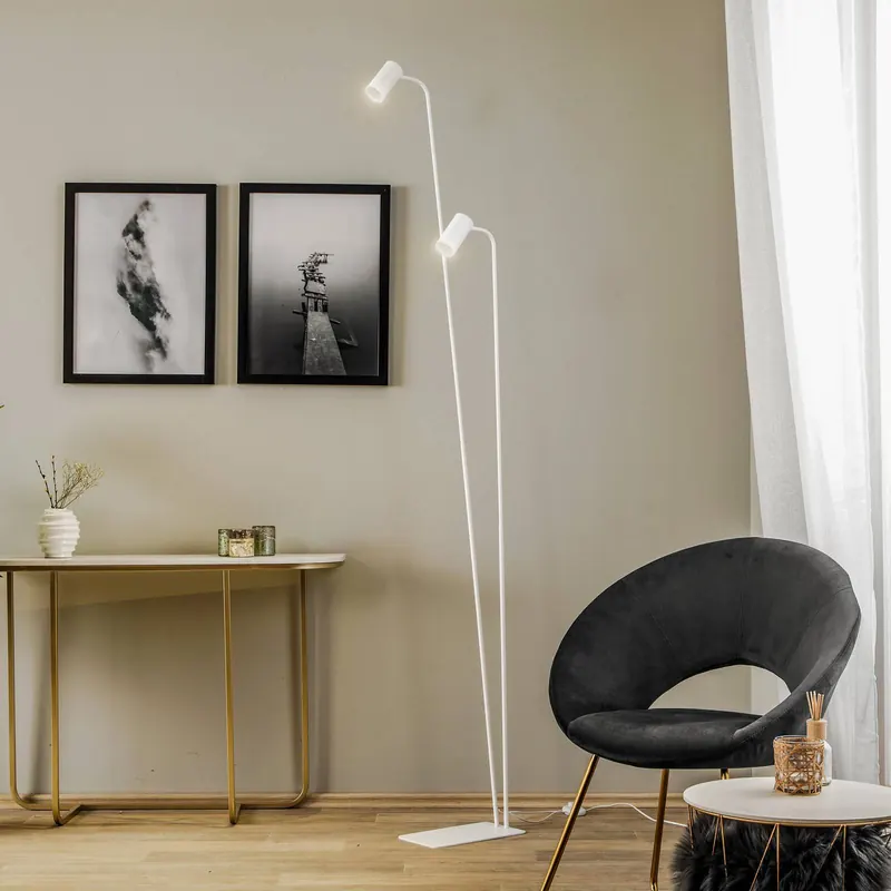 Lampa stojąca Mono II, 2-punktowa, biała