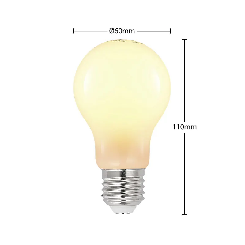 Żarówka LED Arcchio A60, E27, 6 W, 2700 K, opalowa, ściemniana