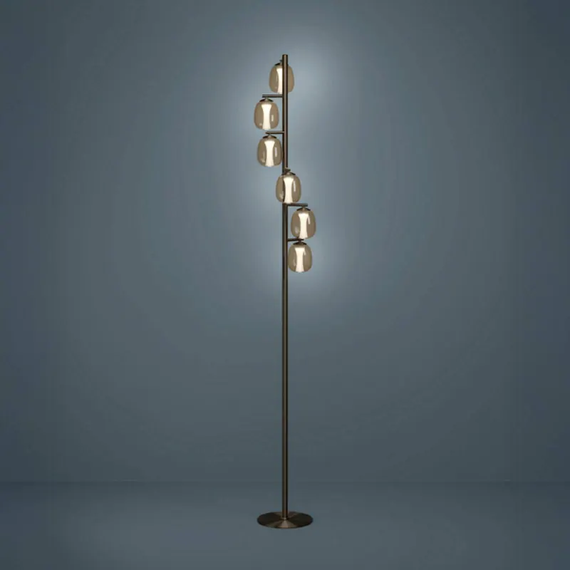 Lampa stojąca LED „Stars of Light” FERRO, kolor brązowo-brązowy, 156 cm, 6