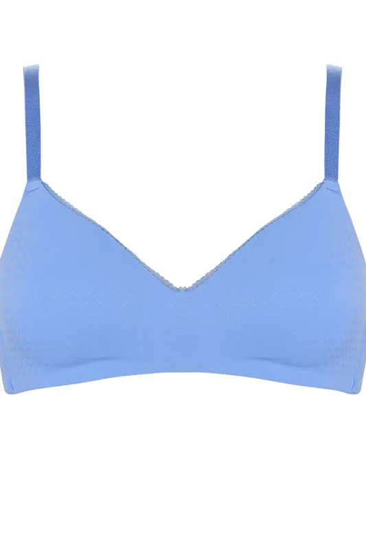 Livera Bra Bibi Zigzag Cornflower Blue Maat: D75 | BH's Outlet | Dames | Blauw