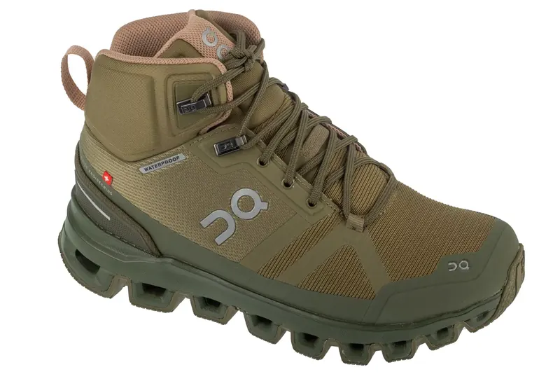 On Cloudrock Waterproof 2399245, Damskie, Zielone, buty trekkingowe, tkanina, rozmiar: 36