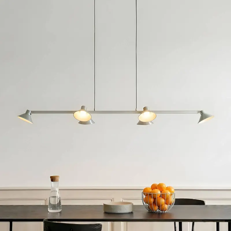 Żyrandol LED Lucande Steve, aluminium, 113 cm, 6-punktowy, ściemniany