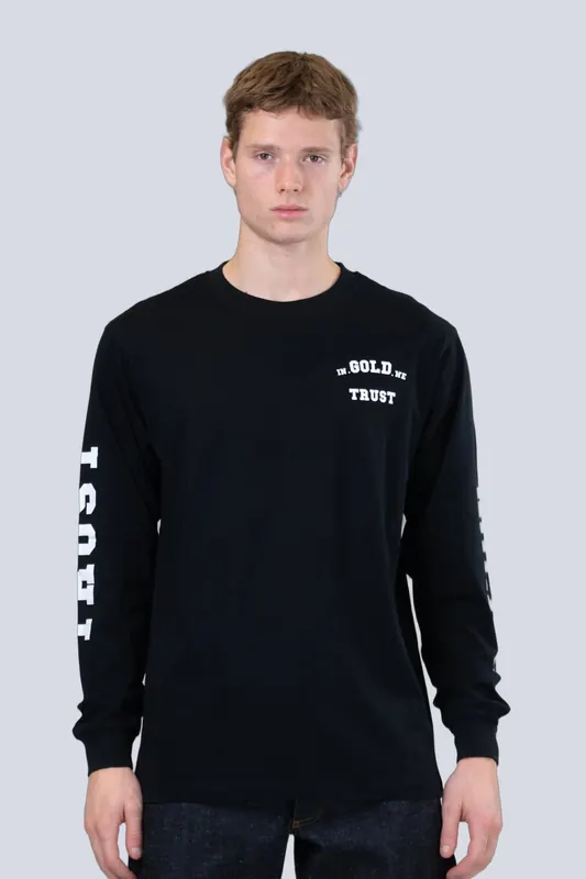 In Gold We Trust The Classic Black Maat: M | Longsleeves Outlet | Unisex | Zwart
