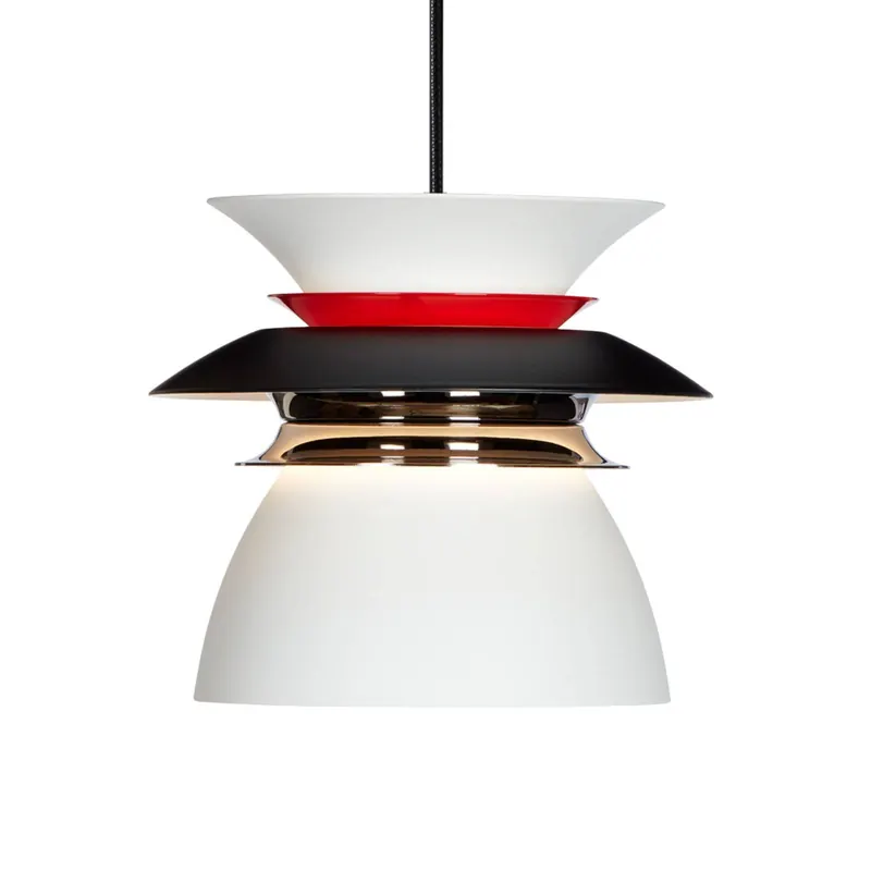 Lampa wisząca LED Diablo Ø16,5 cm, czarna/czerwona