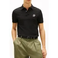 Tommy Hilfiger Th Script Regular Polo Black Maat: S | Poloshirts Outlet | Heren | Zwart