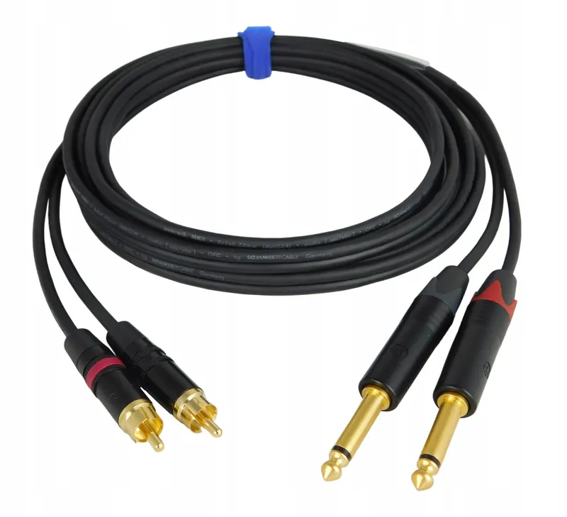 Sommer Peacock 2xRCA 2xJACK 6,3 mm Neutrik 0,5m