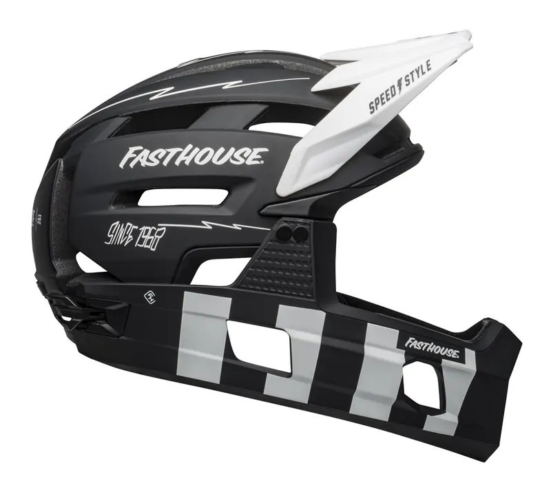 Kask full face BELL SUPER AIR R MIPS SPHERICAL matte czarny biały fasthouse (59-63)