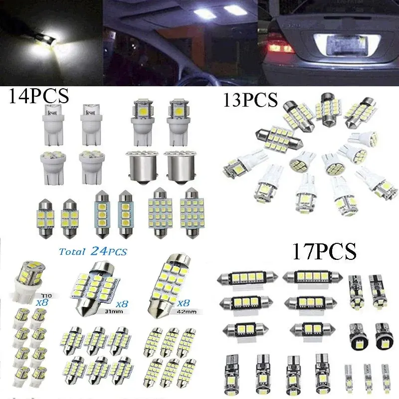 Nowy uniwersalny wewnętrzna lampka samochodowy T10 1156 Festoon 31 42mm zestaw ulepszeń do wnętrze auta światła bagażnika tablicy rejestracyjnej kopuły
