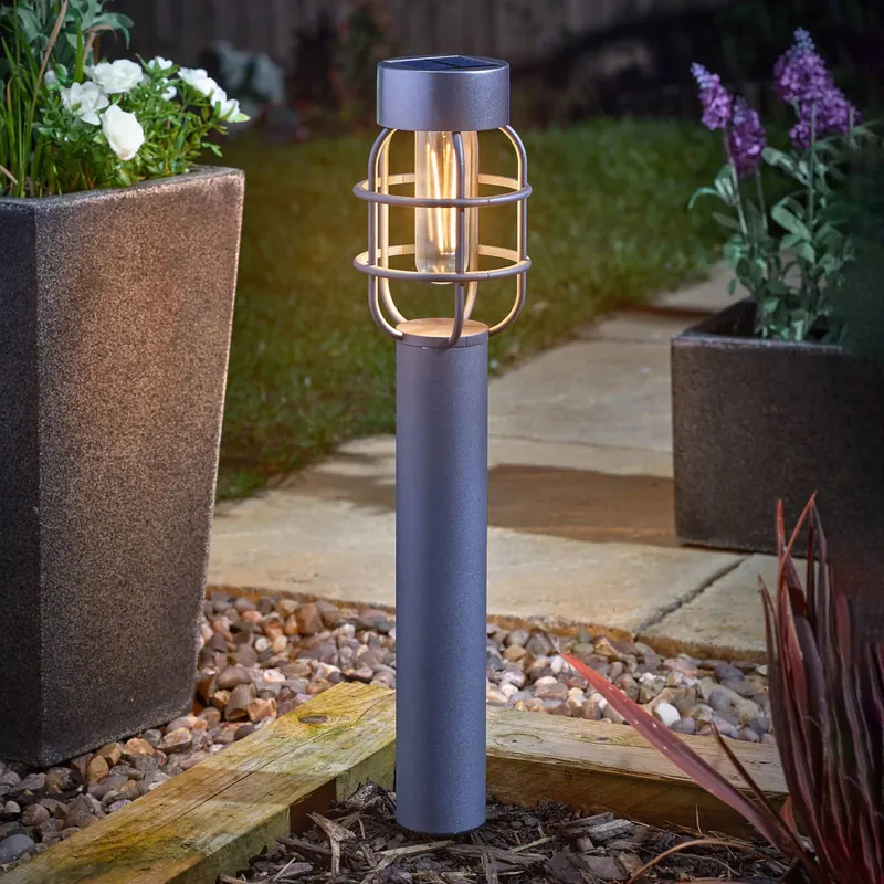 Lampa z grotem ziemnym LED Anglia, zestaw 2 szt., antracyt, IP44
