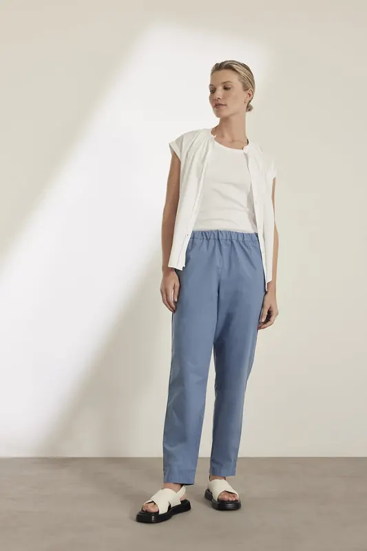 Knitted Merel Pants Blue Maat: XS | Straight Broeken Outlet | Dames | Blauw