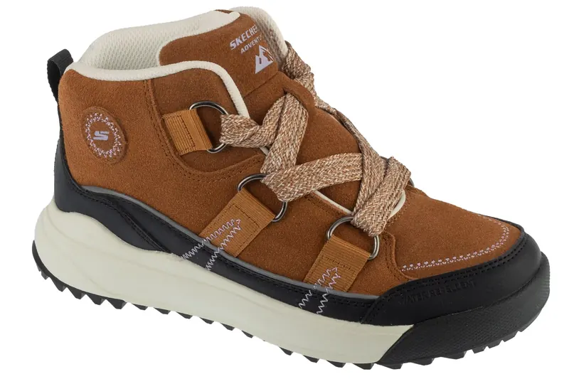 Skechers Yana - Collins Landing 180320-WTBK, Damskie, Brązowe, buty zimowe, skóra naturalna, rozmiar: 37