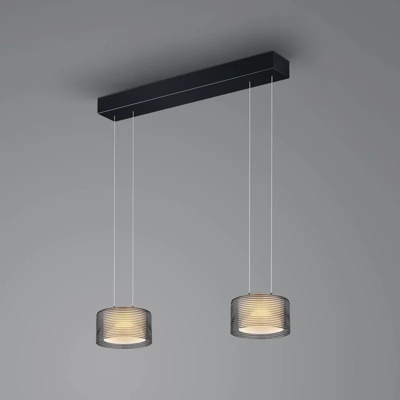 Lampa wisząca LED BANKAMP Grand Groove, wersja 2-punktowa