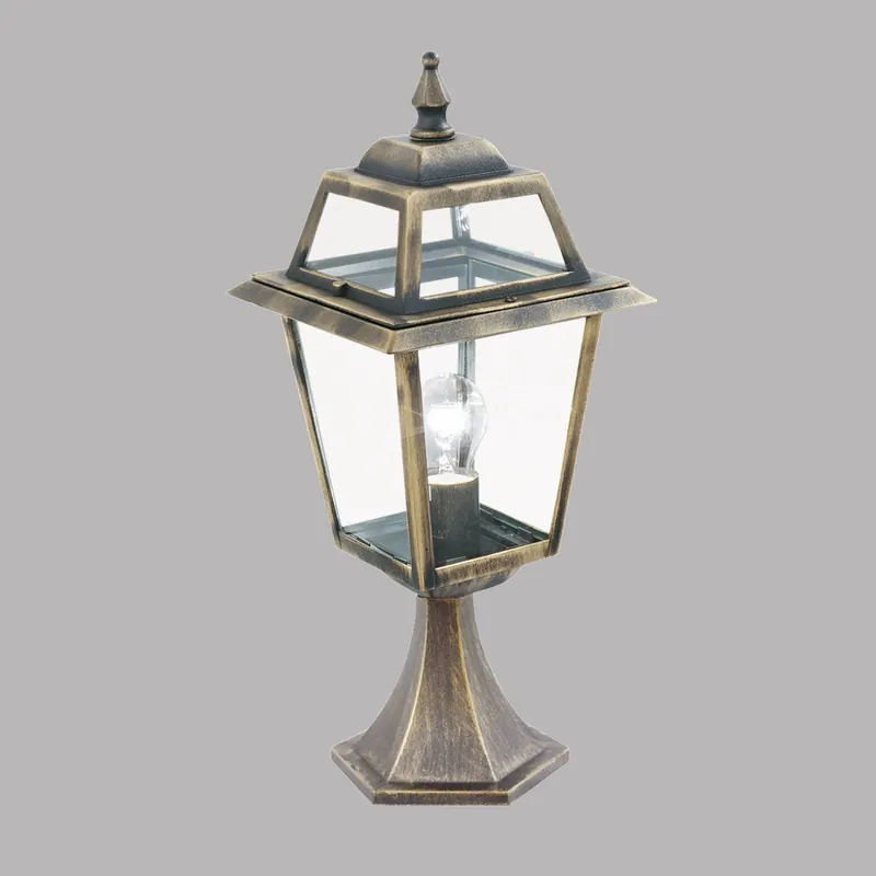 Lampa cokołowa New Orleans, czarno-złota
