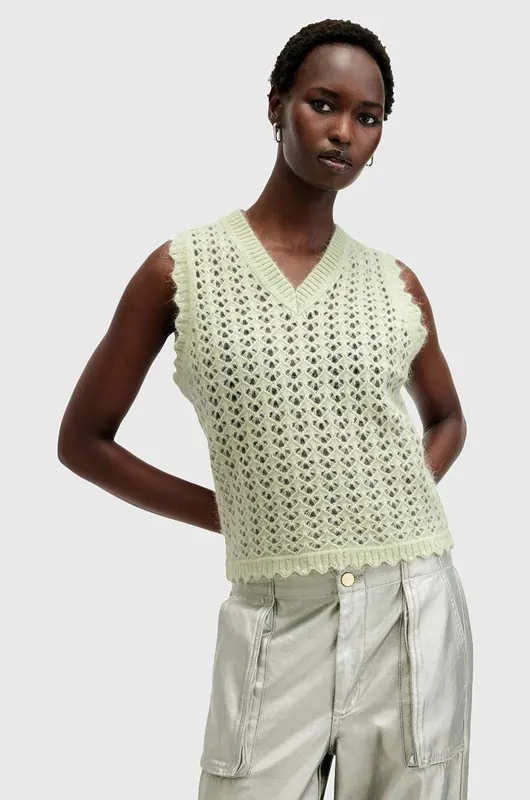 AllSaints kamizelka wełniana VIVIAN TANK