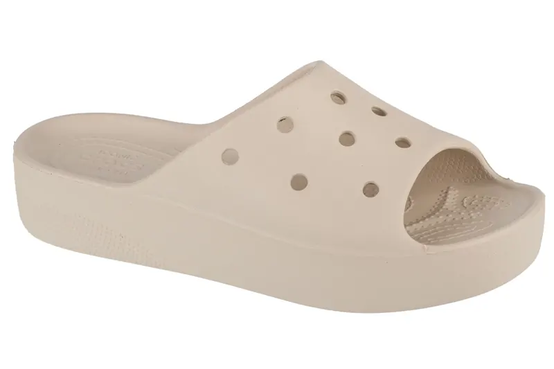 Crocs Classic Platform Slide 208180-2Y2, Damskie, Beżowe, klapki, syntetyk, rozmiar: 38/39