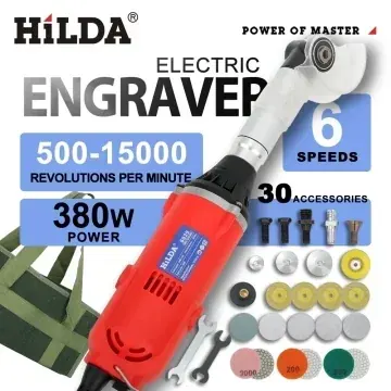 HILDA płytki ceramiczne piękno narzędzie do szycia 380W elektryczna szlifierka prosta 6 zmiennych prędkości maszyna czyszcząca szlifierka szlifierka polerka