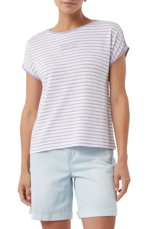Comma T-shirts Lilac Maat: 38 | Tops Outlet | Dames | Wit