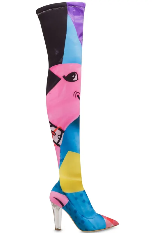 Moschino Stivaled.pc Mn73/100 Lycrast.multic Maat: 36 | Laarzen Outlet | Dames